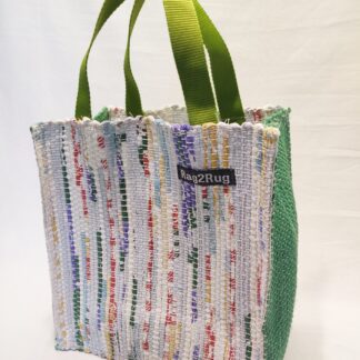 Lunchväska handvävd återbrukad textil